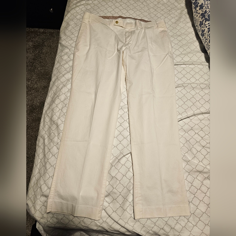 Ralph Loren White Straight-Leg Pants
